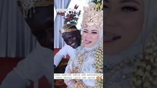 wanita cantik Indonesia nikah dengan pria Africa ‼️#pengantinviral #unik #nikah #africa #shorts