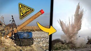 We made a giant pyrotechnic cannon for firecrackers! (EXPERIMENT) 