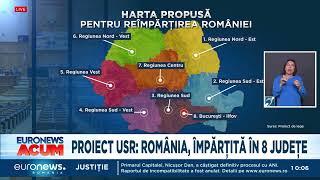 Proiect de lege al USR: România să aibă opt județe și să dispară sectoarele Bucureștiului