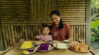 Single mother cuisine: cook a feast of the first young sticky corn of the season.