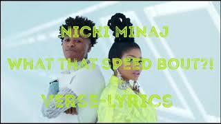 Nicki Minaj- What that speed bout?! (Verse - Lyrics)