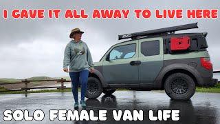 STEALTH CAMPING REMOTE CALIFORNIA COAST ~ Solo Female SUV Life ~ #hondaelement #suvcamping #suv