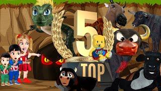 MIX SONGS TOP 5! OS MELHORES VÍDEOS INFANTIS | AS MELHORES CANÇÕES DE NINAR NURSERY RHYMES KIDS SONG