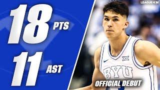 Egor Demin Outstanding in BYU Debut | 6'9 Russian PG