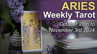 ARIES WEEKLY TAROT READING "MAKING IT HAPPEN" October 28th to November 3rd 2024 #weeklytarotreading