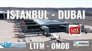 Istanbul - Dubai | Boeing PMDG77W | Emirates Flt#UAE06RM  | GCC Real Schedule | MSFS2020