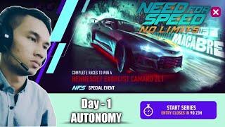 SE - DRIFT MACABRE | Day - 1 [ AUTONOMY ] | HENNESSEY Exorcist Camaro ZL1 | NFS No Limits Gameplay