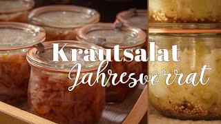 Krautsalat einfach & deluxe - unser Jahresvorrat farbenfroh und knackfrisch haltbar gemacht