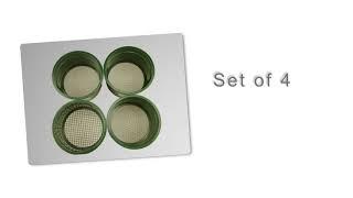 Stackable Plastic Sieve  4 Screens Classifying Mesh Gold mp3