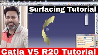 CATIA V5 r20 surface Tutorial | Catia v5 r20 tutorial | Catia Surfacing