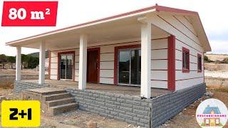 2 ROOM 1 HALL 80 m² Prefabricated House Tour and Price | Low Cost (2+1 PREFABRICATED HOUSE)