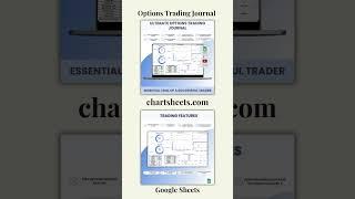 Options Trading Journal Template For Google Sheets, Win-Loss Strategy Tracking (Blue Mode)