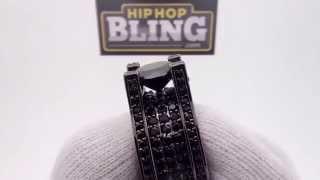 Black 360 Solitaire Iced Out Ring - Bling Bling