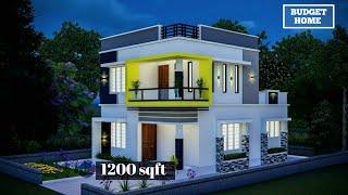 1200 sq ft Double Floor House Design | Low Budget Home | 3 BHK | 16 Lakhs | Plan, Elevation, 3D