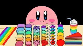 Kirby Animation - Rainbow Food Mukbang | Mukbang Animation