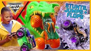 BIG STUNTS with Monster Jam Trucks  Revved Up Recaps Stunt Compilation - Monster Jam Toys