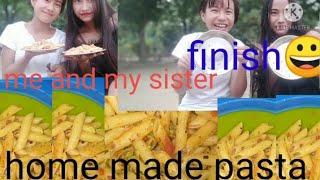 Very Easy Pasta Recipe/ eating with my sister/ Lily Lomou chang/