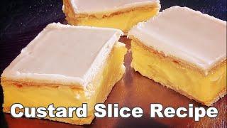 Custard slices How to Recipe | demo at Crazy Baker Bakery