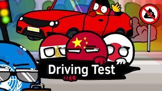 Countryballs school(Driving Test ) part 7