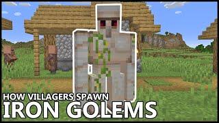 How VILLAGERS Spawn IRON GOLEMS In MINECRAFT