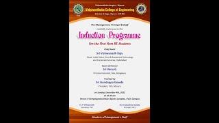 Induction Programme For the First Year BE Students 2022