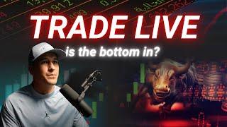 LIVE Trading. Did the market bottom? Premarket Monday