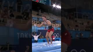 American gymnast Sam Mikulak sticks his vault! #shorts