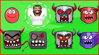 Red Ball 4 vs skibidi toilet Boss.All Levels Volume 4.Красный шарик против Босса туалета скибиди