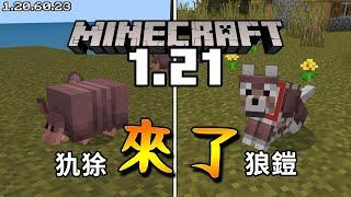 Minecraft 1.21 犰狳&狼鎧 來了!!!【Preview 1.20.60.23】