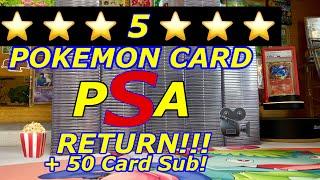 A PSA Return of 5 Cards + 50 card SUB!