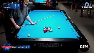 Hunter White vs Matt Collins - PORTICO One Pocket Tournament - 2nd Round - Points Event #3 - 3/1/25