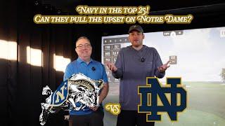 Can Navy Football upset Notre Dame? We Predict the Score on our Home Golf Simulator!