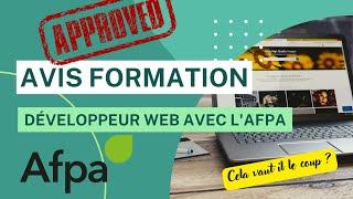 Mon avis sur la formation DWWM avec l'AFPA