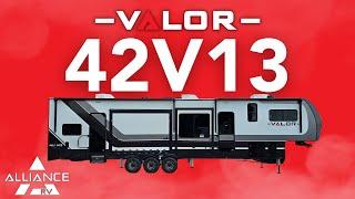 Alliance RV Valor 42V13 - Fifth Wheel Toy Hauler with 13-Foot Garage, under 45ft & 15,600 lbs dry!