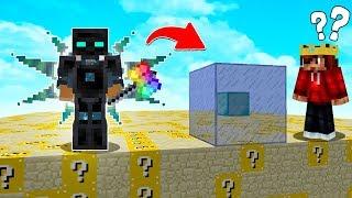 CUBÃO DE LUCKY BLOCK COM ARMADURA DO AVARITIA QUE FAZ VOAR NO CUBÃO INTEIRO NO MINECRAFT