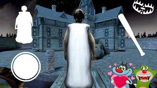 Old Granny Playing Granny 3 Horror Game With Oggy and Jack