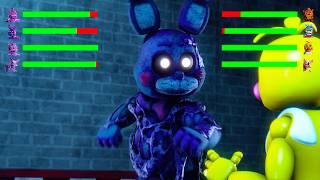 FNAF vs TOXIC Fighting Animations with Healthbars Compilation