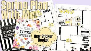 Spring Live Love Posh Plan With Me | New Planner Stickers | Quick Sticker Book Flip Through