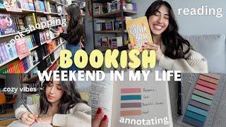 Doing book stuff reading, annotating + book shopping 