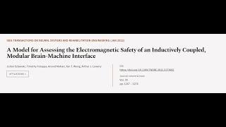 A Model for Assessing the Electromagnetic Safety of an Inductively Coupled, Modular B... | RTCL.TV