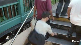 Subway Riders Caught on Video Tripping Over Stairs is Viral