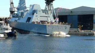 Launch of HMS Duncan 11th October 2011. Govan.  Glasgow