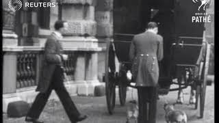 The British Royal Family leave London for holiday season at Sandringham House (1936)