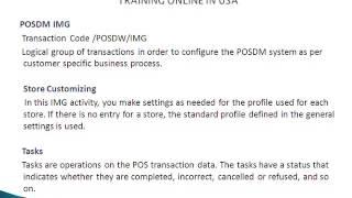 Sap Point Of Sale Data Management(POSDM) TRAINING IN USA@magnifictraining.com