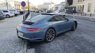 Porsche 991 Carrera S mkII with Straight Pipes Exhaust Sound In Warsaw