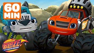 Lion Blaze & Cheetah Crusher's Ultimate Animal Race!  | 60 Minutes | Blaze and the Monster Machines