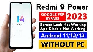 Redmi/Mi 9 Power Gmail/Frp Bypass MIUI 14 Without PC | Redmi MIUI 14 Frp unlock.