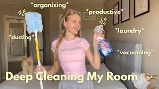 ⊹ ࣪ ˖🫧deep clean with me ° ˖ - a productive day of getting my life (& room) together