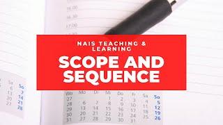 Creating a Scope and Sequence for Your Course