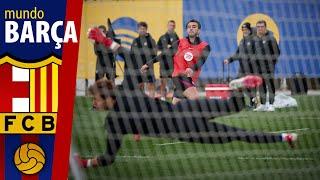 BARÇA | ENTRENAMIENTO tras clasificarse para CUARTOS de la CHAMPIONS después de eliminar al Benfica